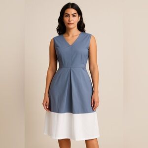 Peserico sky blue sleeveless dress